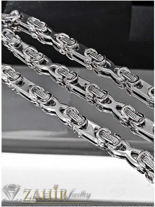 Колиета - Красива верижка от медицинска стомана ,елегантни плоски заоблени звена,дълга 60 см. широка 0,9 см - ML1632